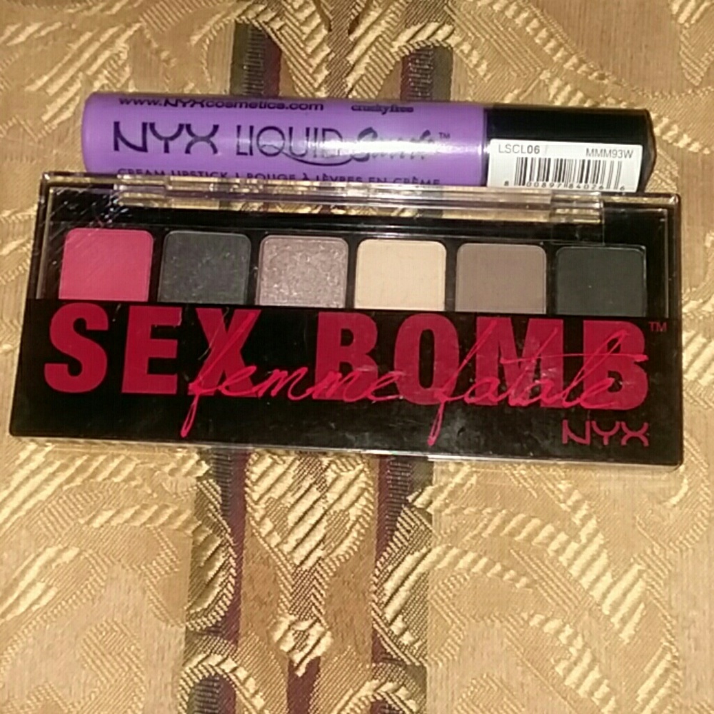 NYX liquid suede and makeup